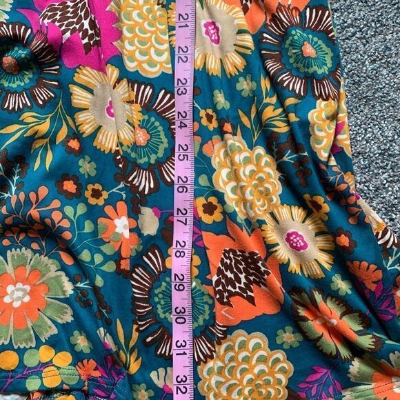 Boho Buttery Soft Knit Floral Pocketed Dress Bright Trendy Haptics Small - Picture 5 of 6